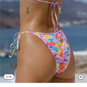 Bright, Melody Bottom (Sunset), Vibrant Floral Bikini Bottom
